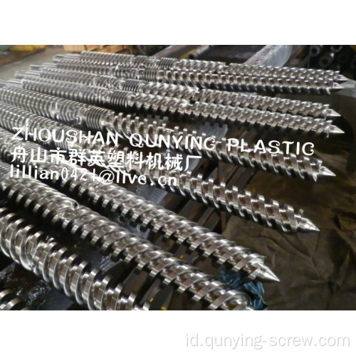 PVC Twin Screw barel untuk memproduksi pipa Pvc